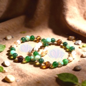 Pulseira Mestres Ascensos - 5º RAIO - CHAMA VERDE (C/ PEDRAS PRECIOSAS)